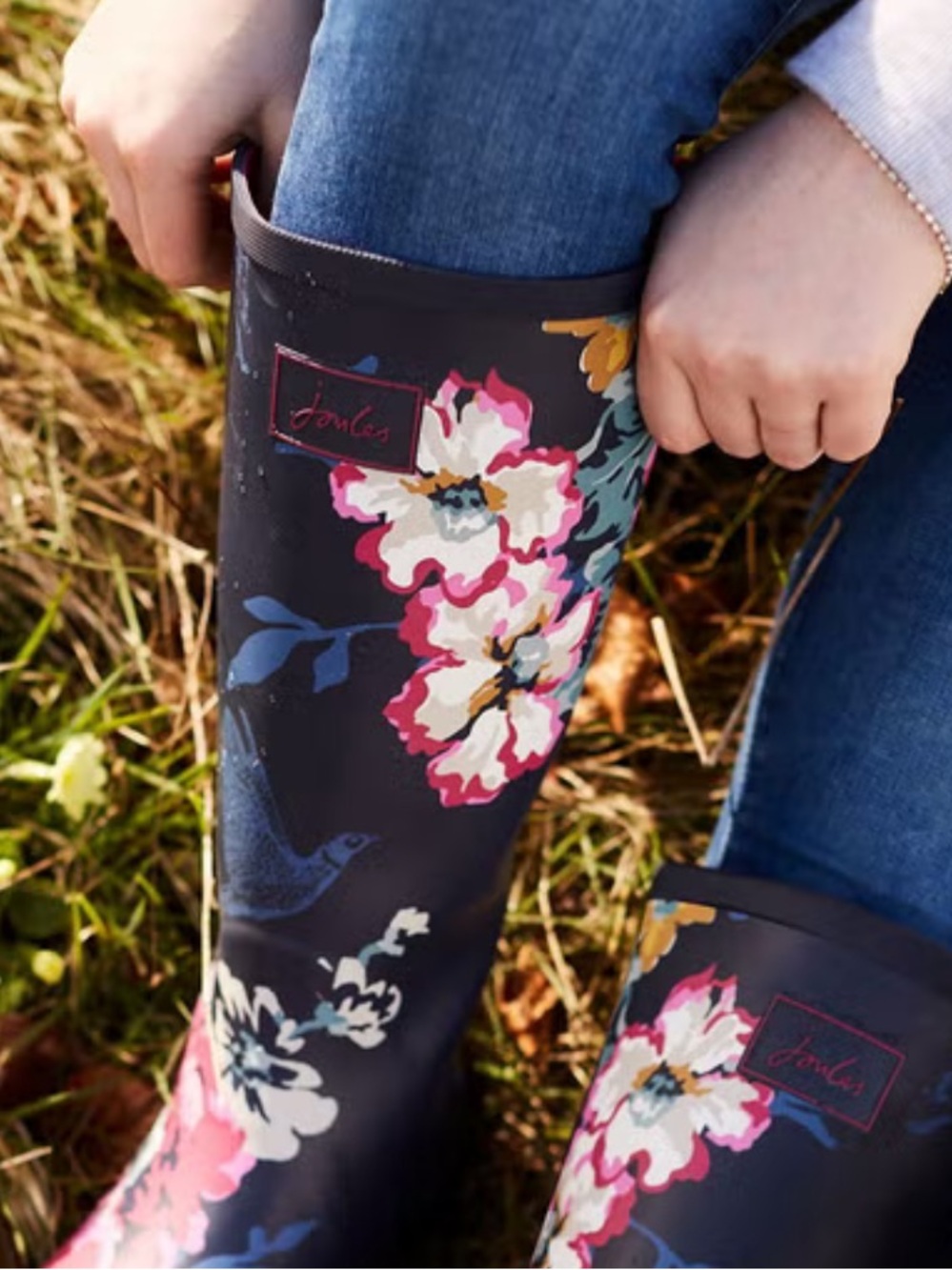 Joules | Molly | Wellies | Rubber Rain Boots | Mid-Height | Floral Print